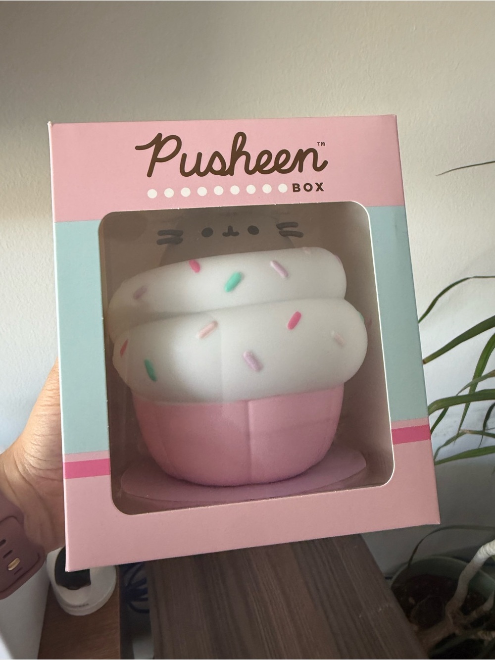 Pusheen Pink and White Cupcake Bath Soak Vinyl with Multicolor Sprinkles